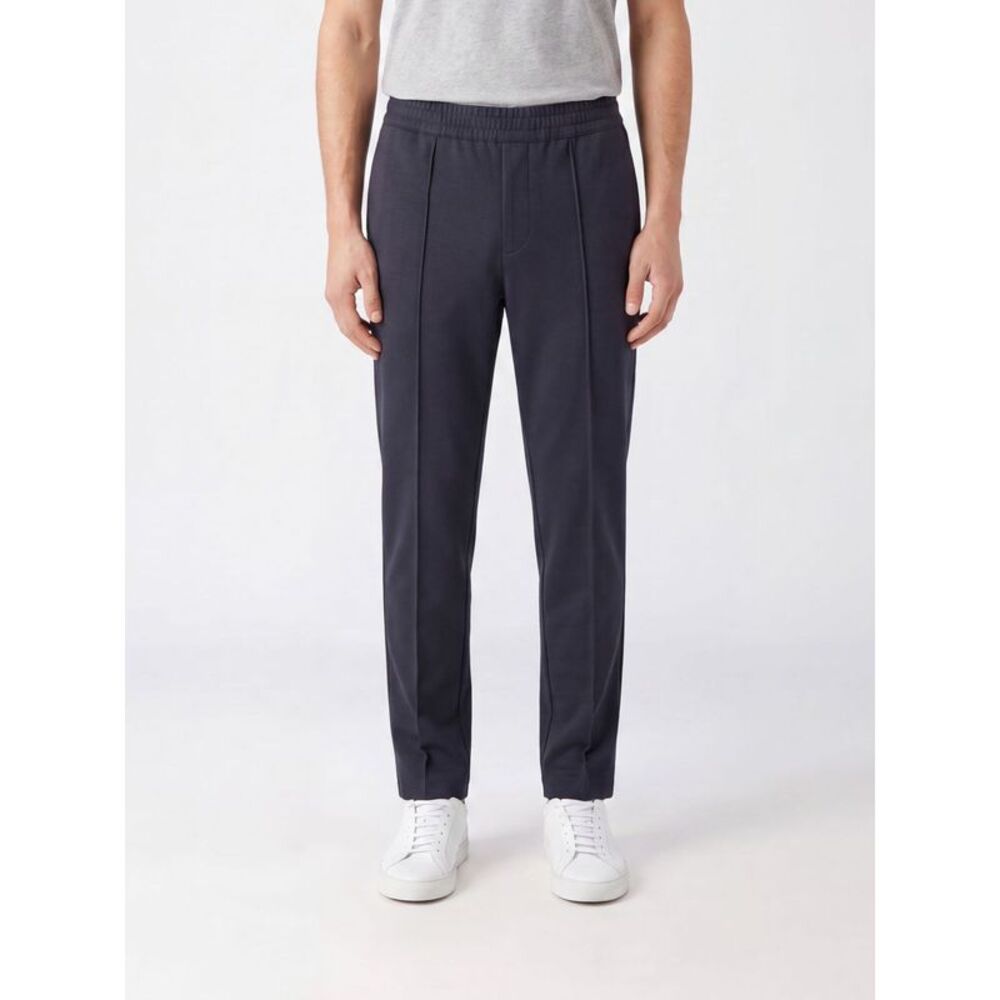 Herno Men Herno Slim Fit Stretch Cotton Trousers With Elasticated Waist